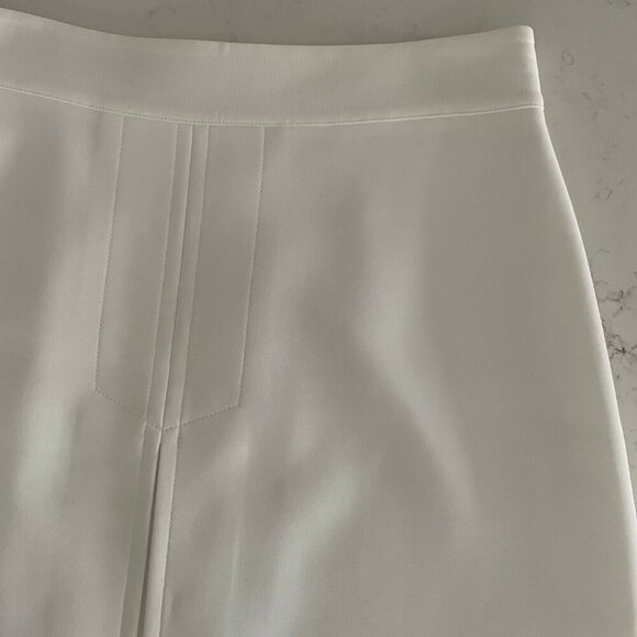 Judith & Charles Classic A-Line Lined Triacetate Poly Blend Skirt White Sz 10 - Picture 3 of 12